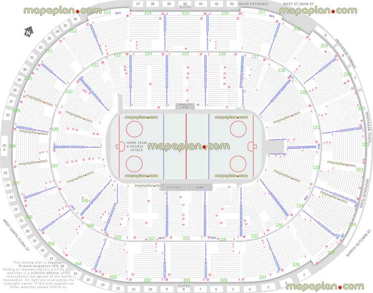 San Jose Arena Seating Chart View