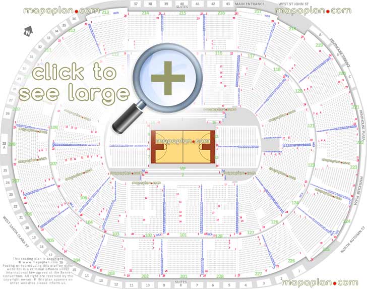 Sap Center Basketball Seating Chart