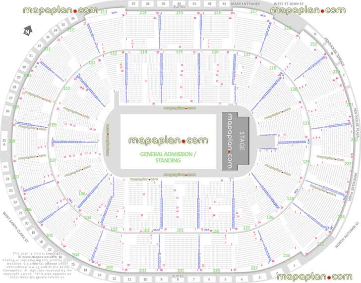 Sap Center Interactive Seating Chart