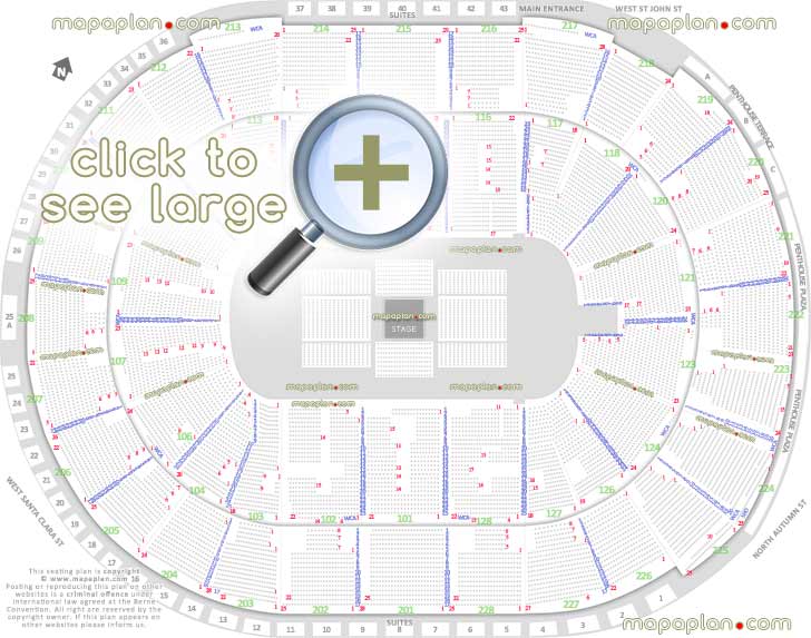 Oracle Arena Detailed Seating Chart