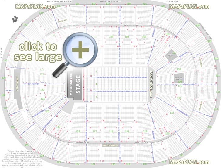 United Center Seating Chart Concert With Seat Numbers