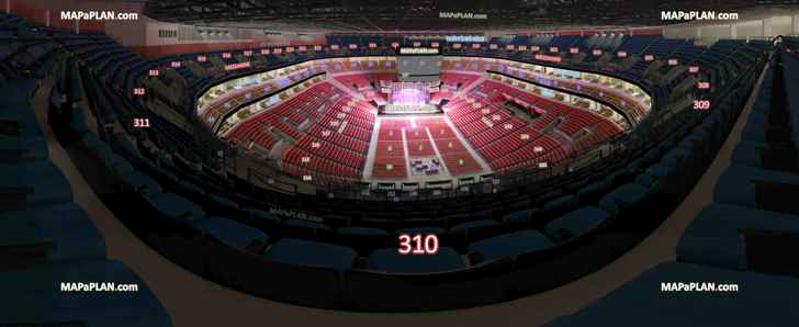 view section 310 row 13 seat 12 virtual interactive 3d behind stage interior tour venue inside picture general admission ga Sunrise FLA Live Arena seating chart