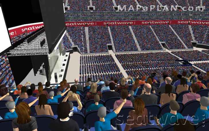 The O2 Arena London seating plan Block 401 Row H View from upper tier bk section