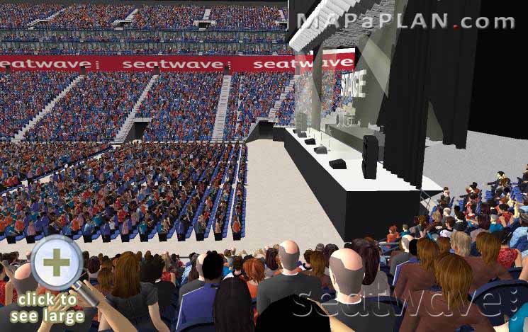 The O2 Arena London seating plan Block 113 Row W view