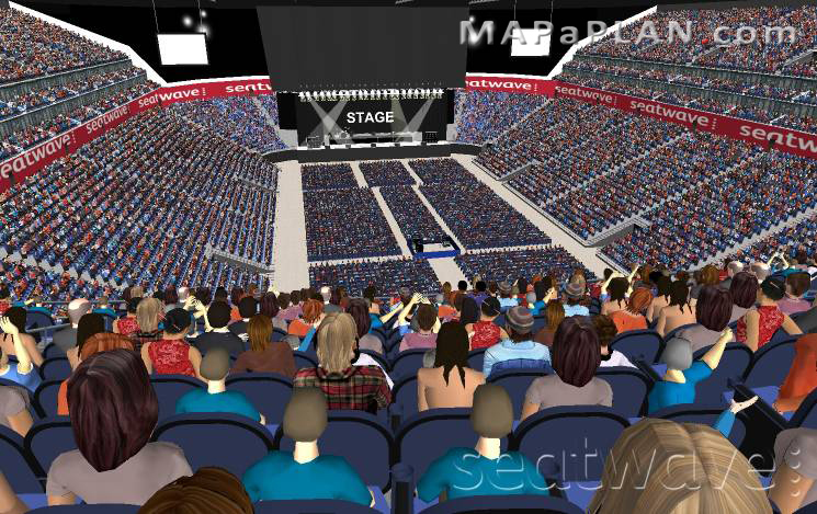 The O2 Arena London seating plan Block 410 Row M view