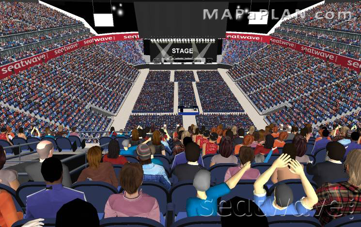 The O2 Arena London seating plan Block 411 Row M view