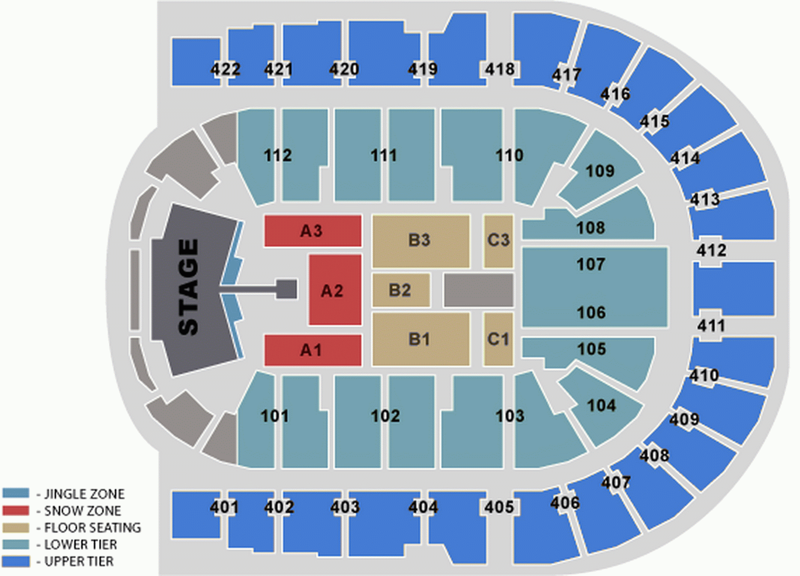 O2 Arena London seating plan Detailed seat numbers