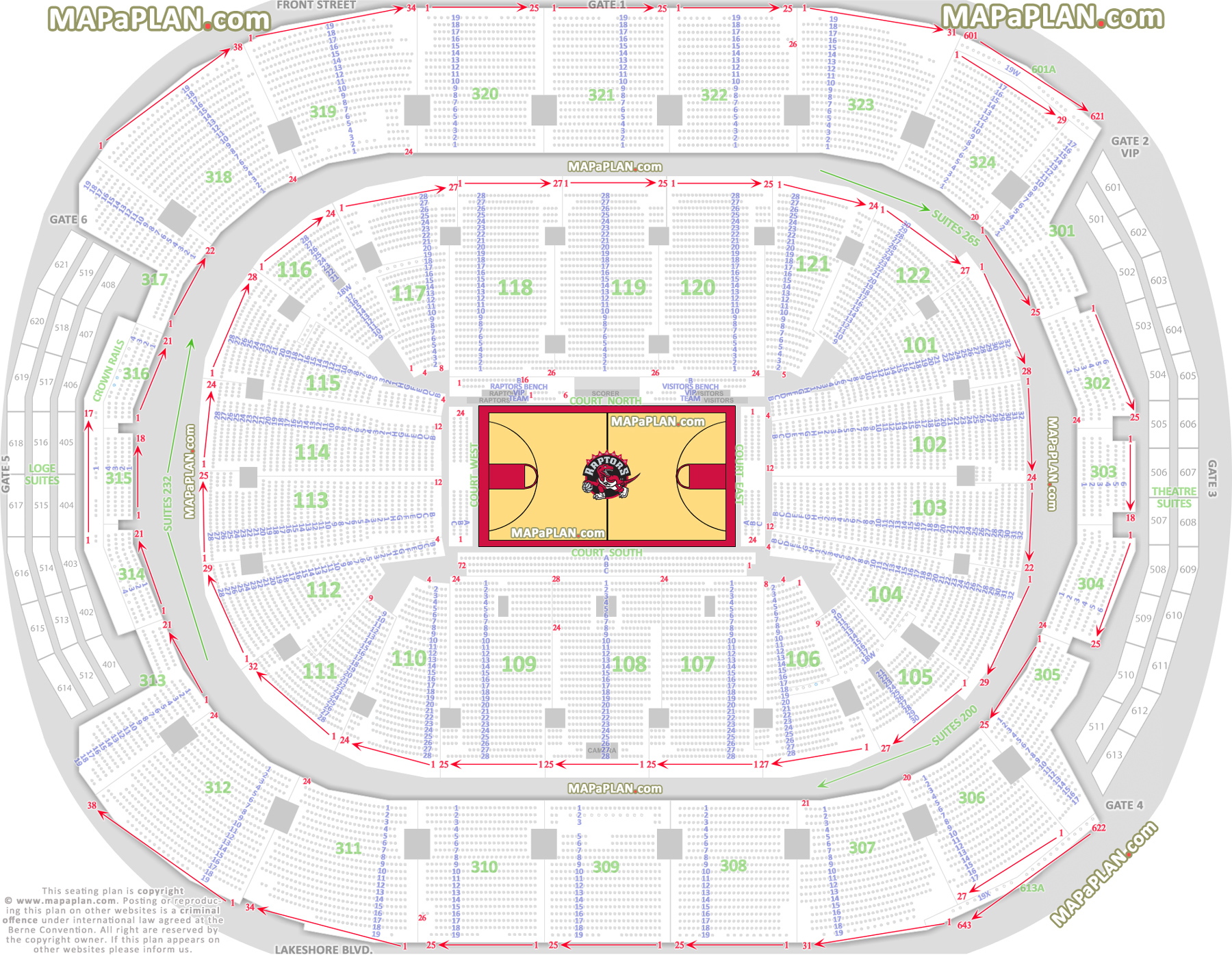 Concert Seating Chart Air Canada Centre