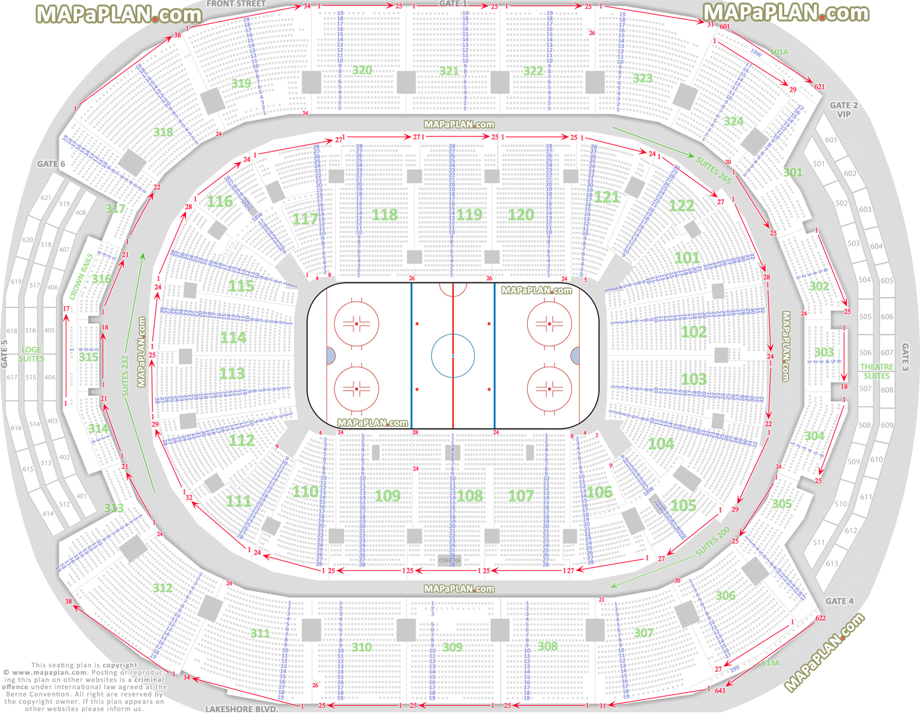 Air Canada Centre Toronto Maple Leafs Seating Chart