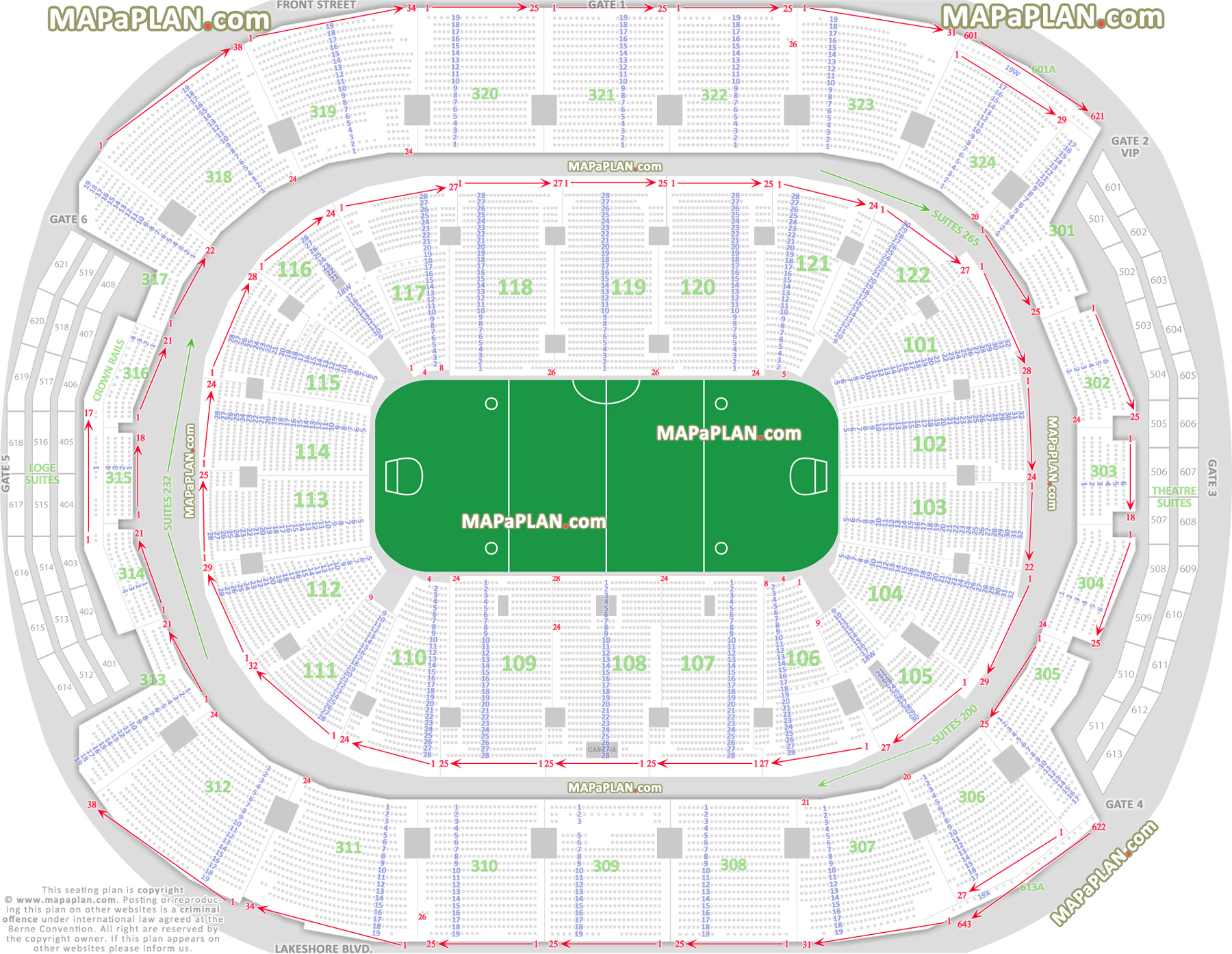 Red Rocks Interactive Seating Chart