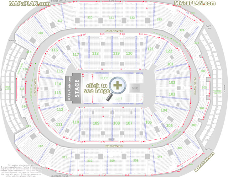 Toronto Air Canada Centre seat & row numbers detailed ...