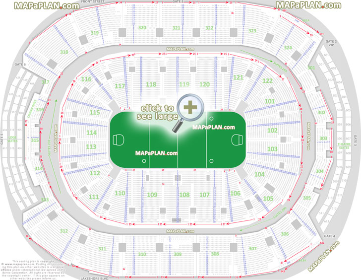 NLL Toronto Rocks lacrosse Find my seat row number diagram lower upper bowl Toronto Scotiabank Arena seating chart