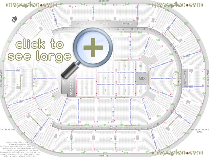 BOK Center seat & row numbers detailed seating chart, Tulsa ...