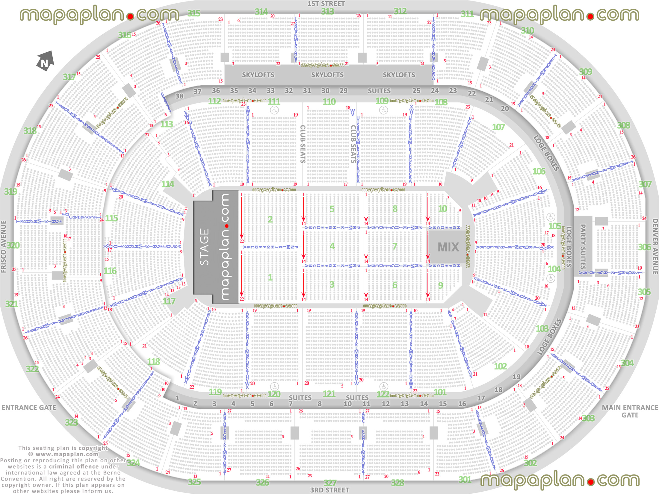 Bok Arena Seating Chart