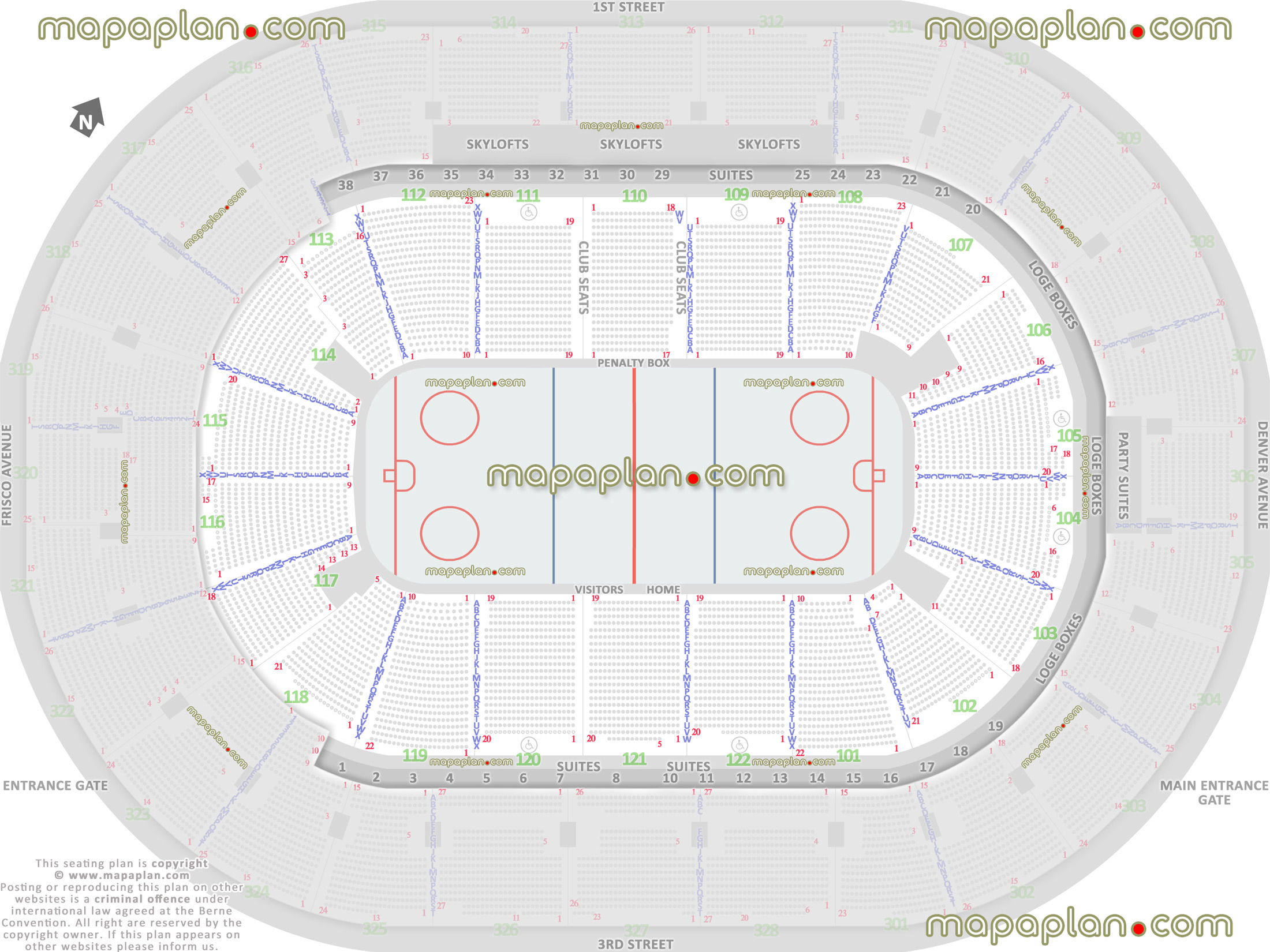 Bok Arena Seating Chart