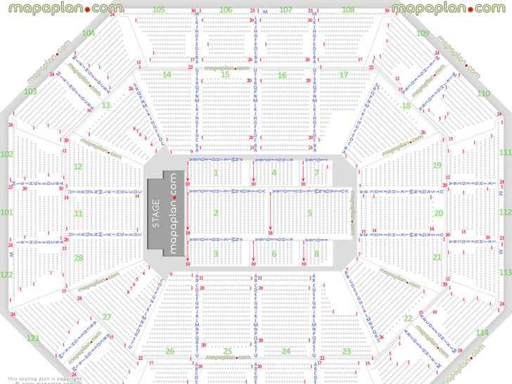 American Family Amphitheater Seating Chart With Seat Numbers