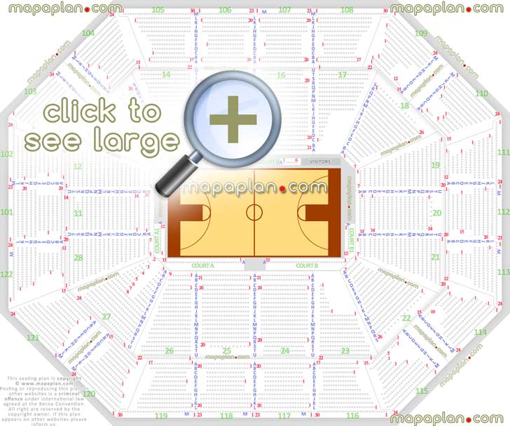 Mohegan Sun Arena seat & row numbers detailed seating chart ...