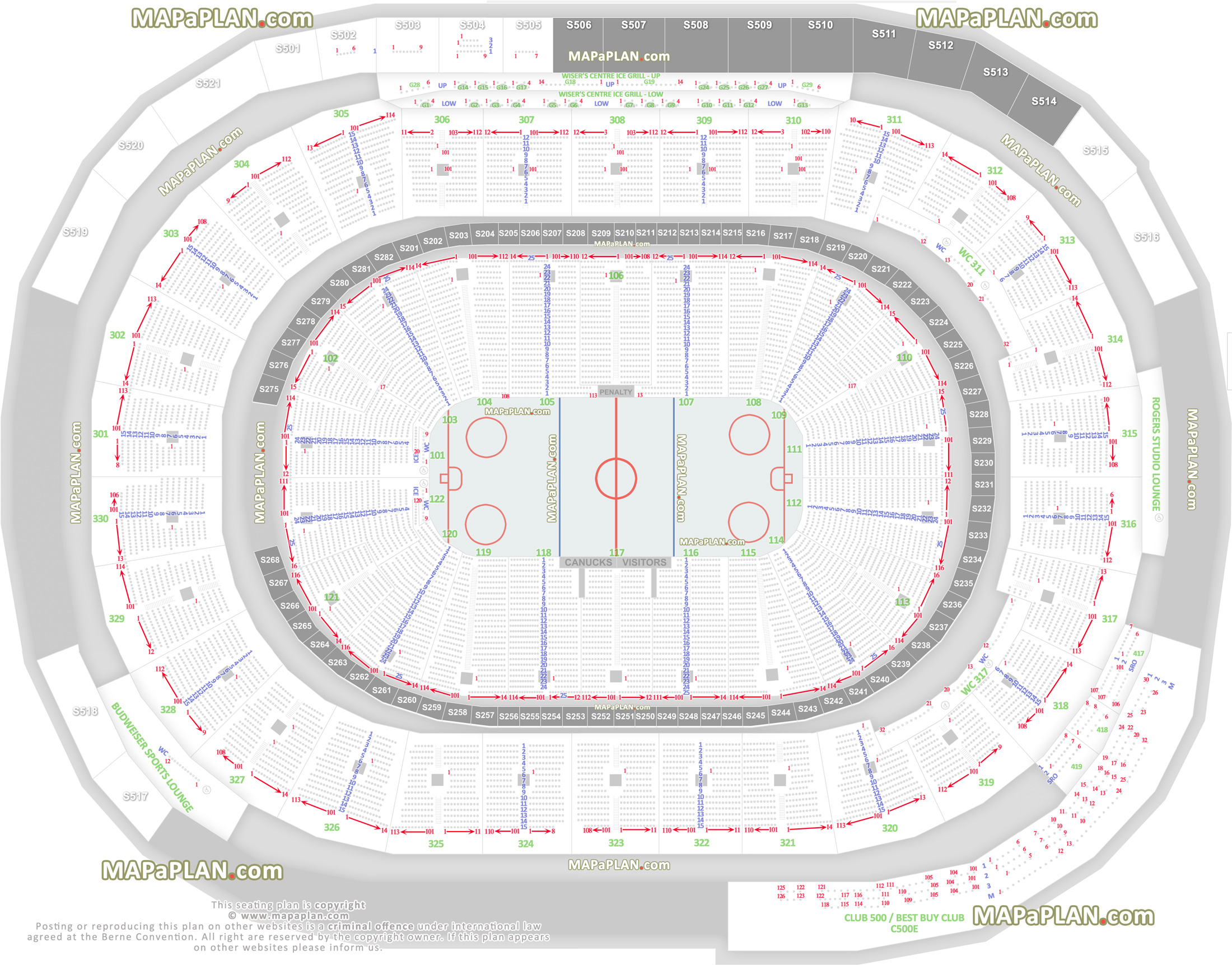 Vancouver Canucks Seating Chart
