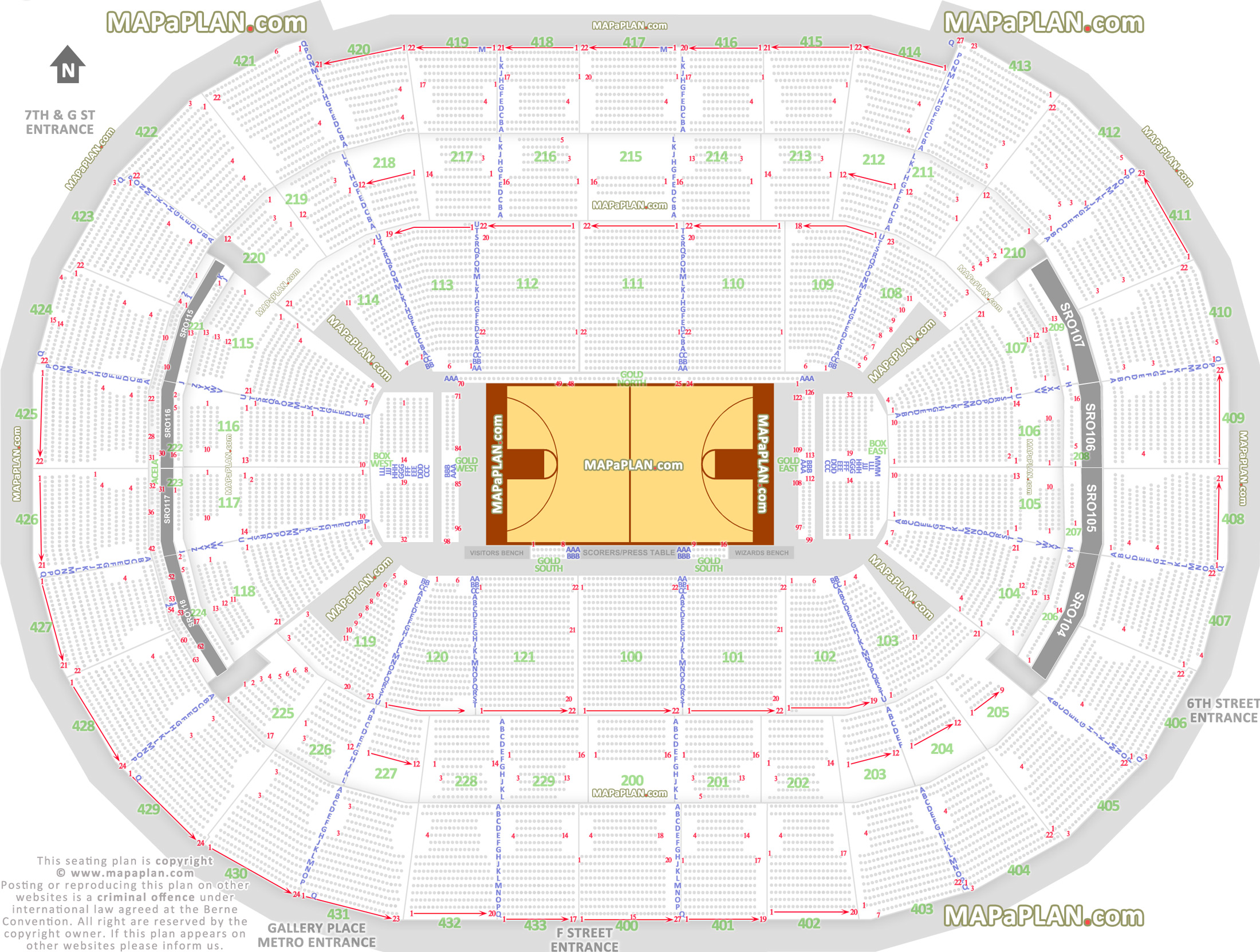 Washington Wizards Seating Chart With Seat Numbers
