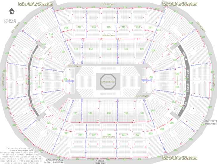 ufc Capital One Arena Center washington dc mma fights fully seated chart viewer box e east w west Washington DC Capital One Arena Center seating chart