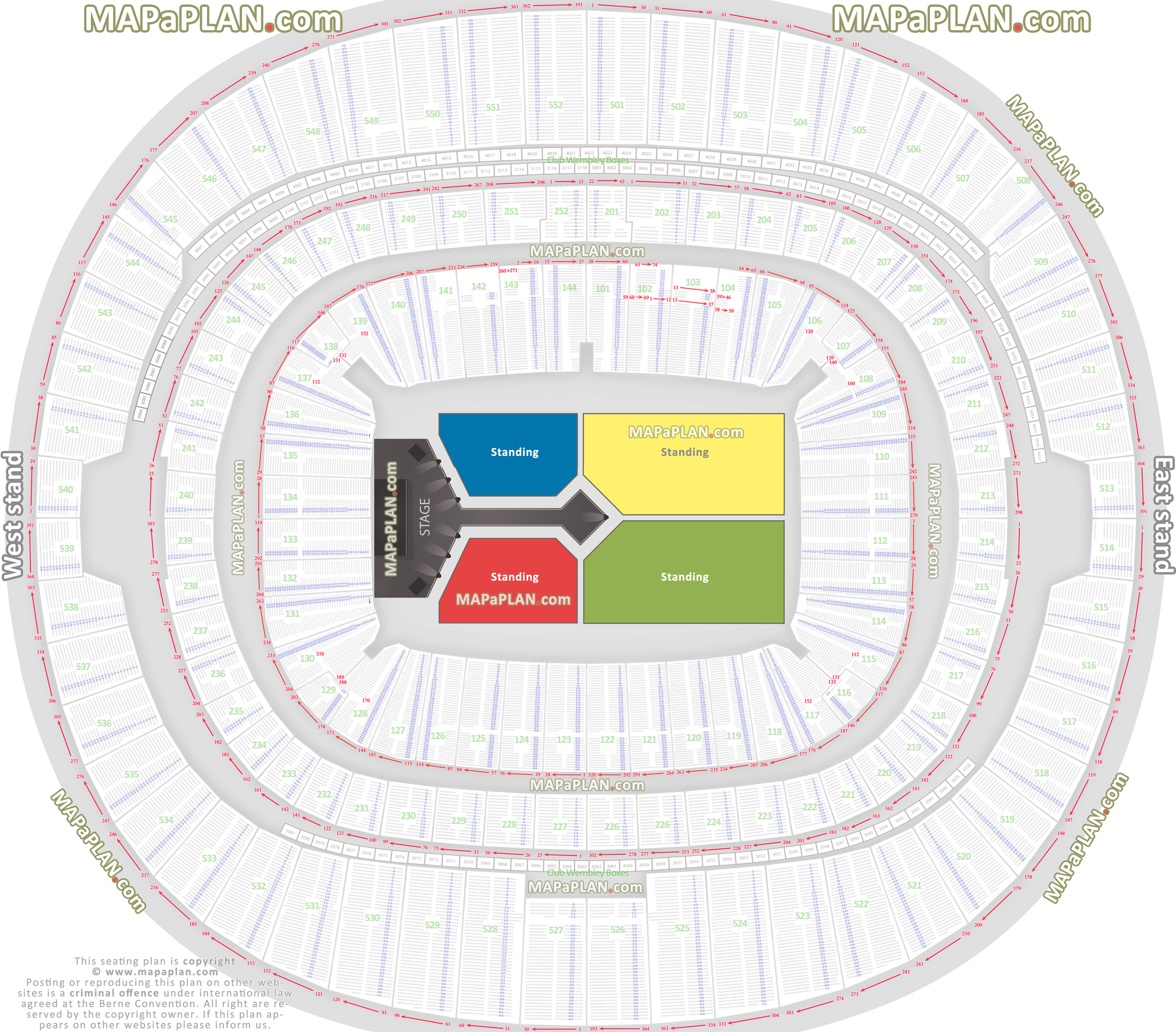 Wembley Stadium Concert Seating Chart