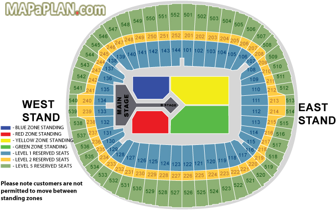 One Direction Seating Chart