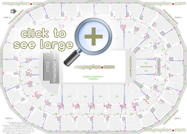 general admission ga floor standing concert capacity plan Canada Life Centre winnipeg mb concert stage floor pit plan all sections best seat selection information guide virtual interactive image map Winnipeg Canada Life Centre seating chart