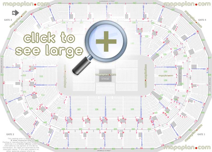Detailed Seating Chart Bell Centre Montreal
