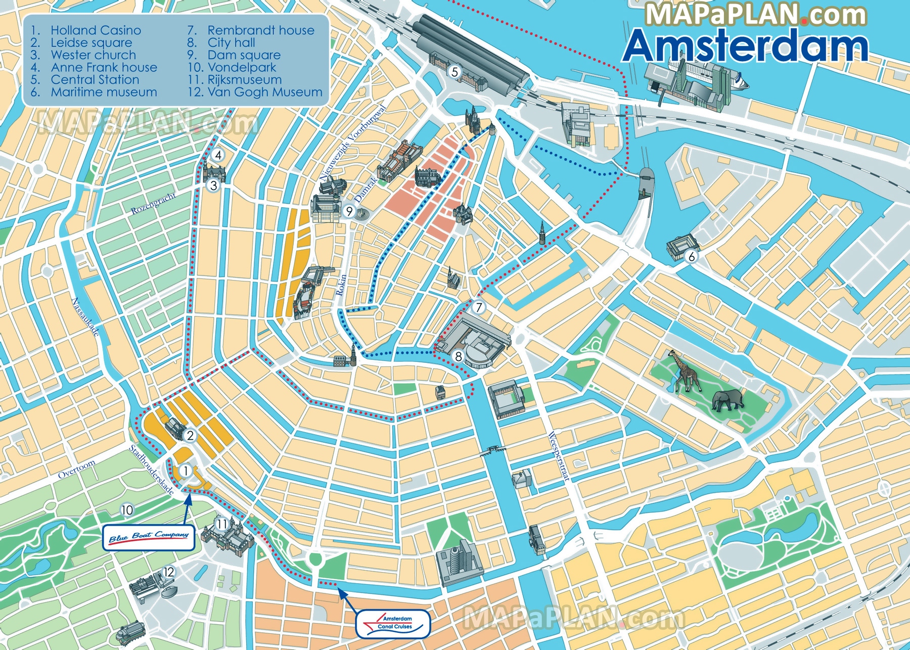 Netherlands Sightseeing Map