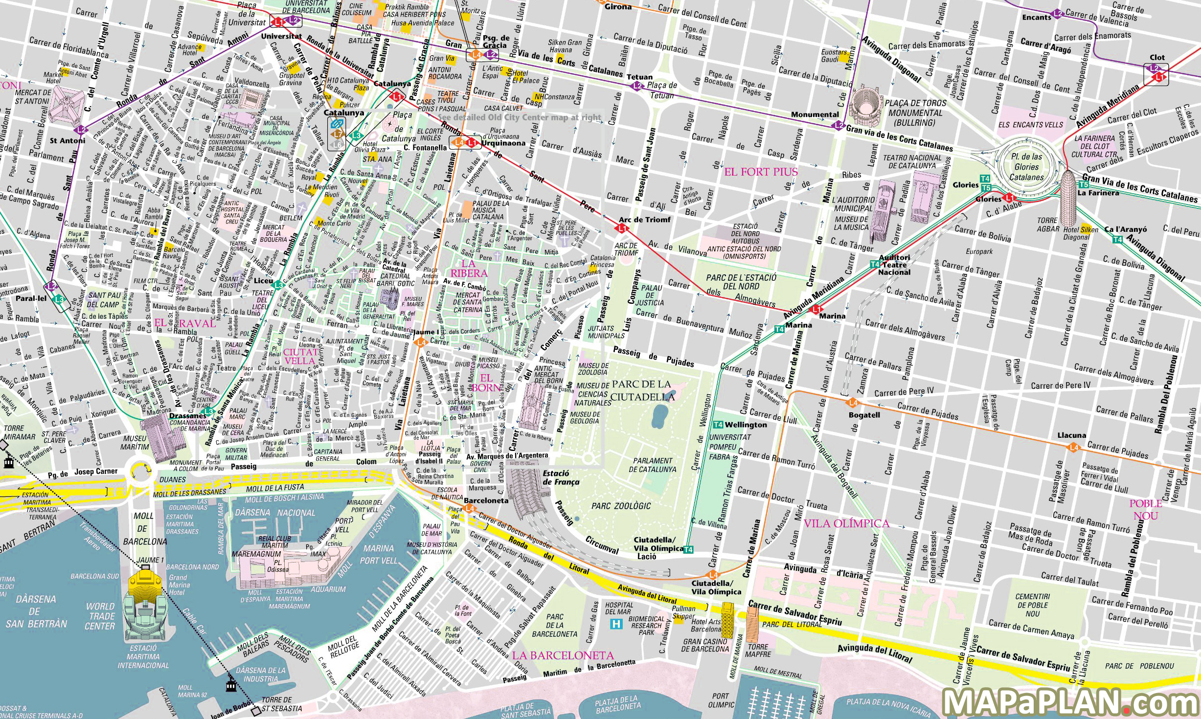 BARCELONA MAP - Zannas Cole2455 x 1470