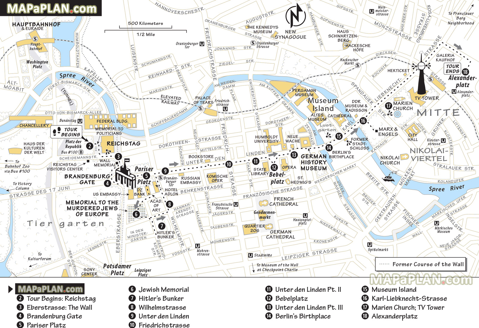 Berlin Map Explore Best Destinations In One Day Walking Trip Route Itinerary List Planner Including Gendarmenmarkt