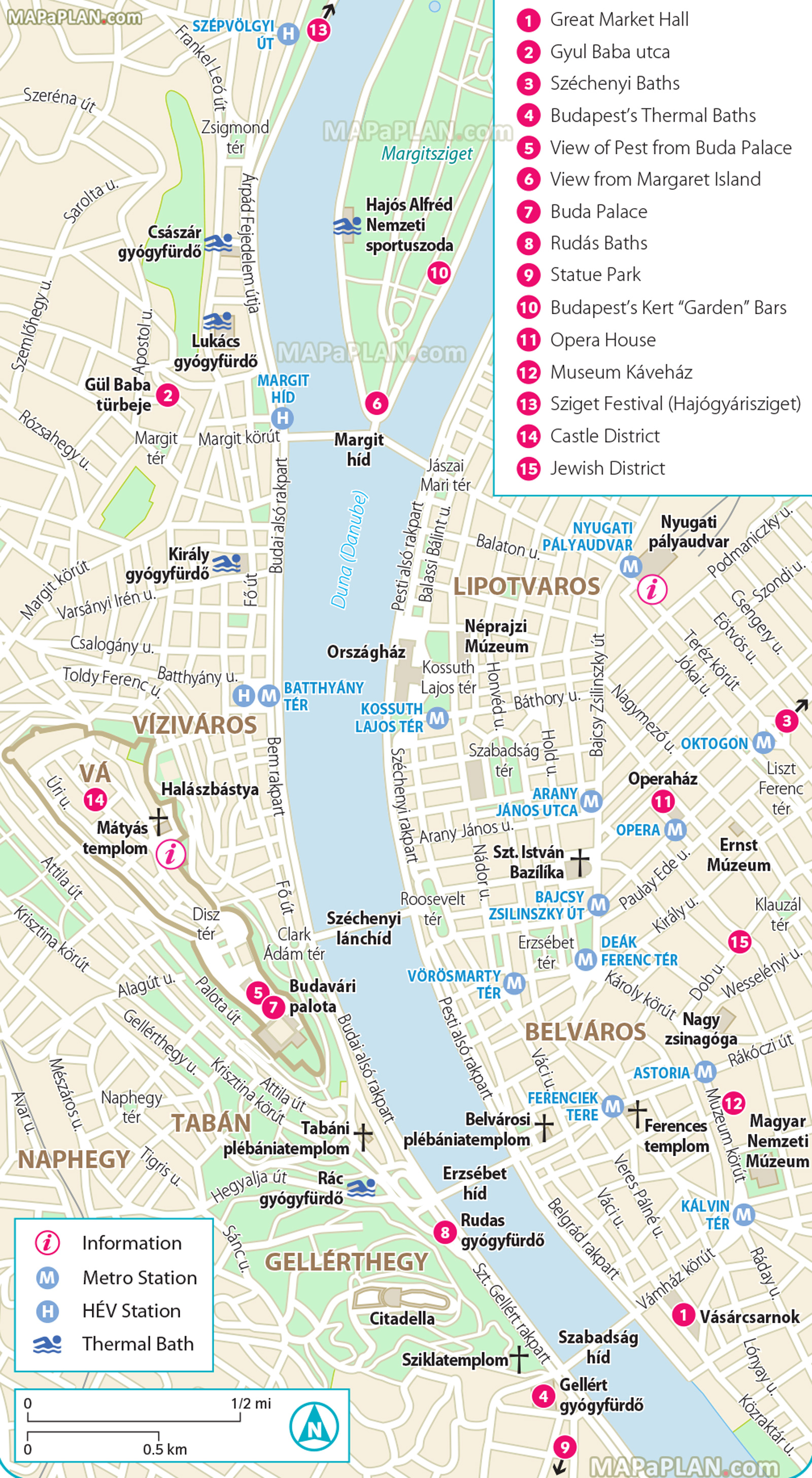 one day trip exp top 15 great spot major site worth visiting what to see where to go do Budapest top tourist attractions map