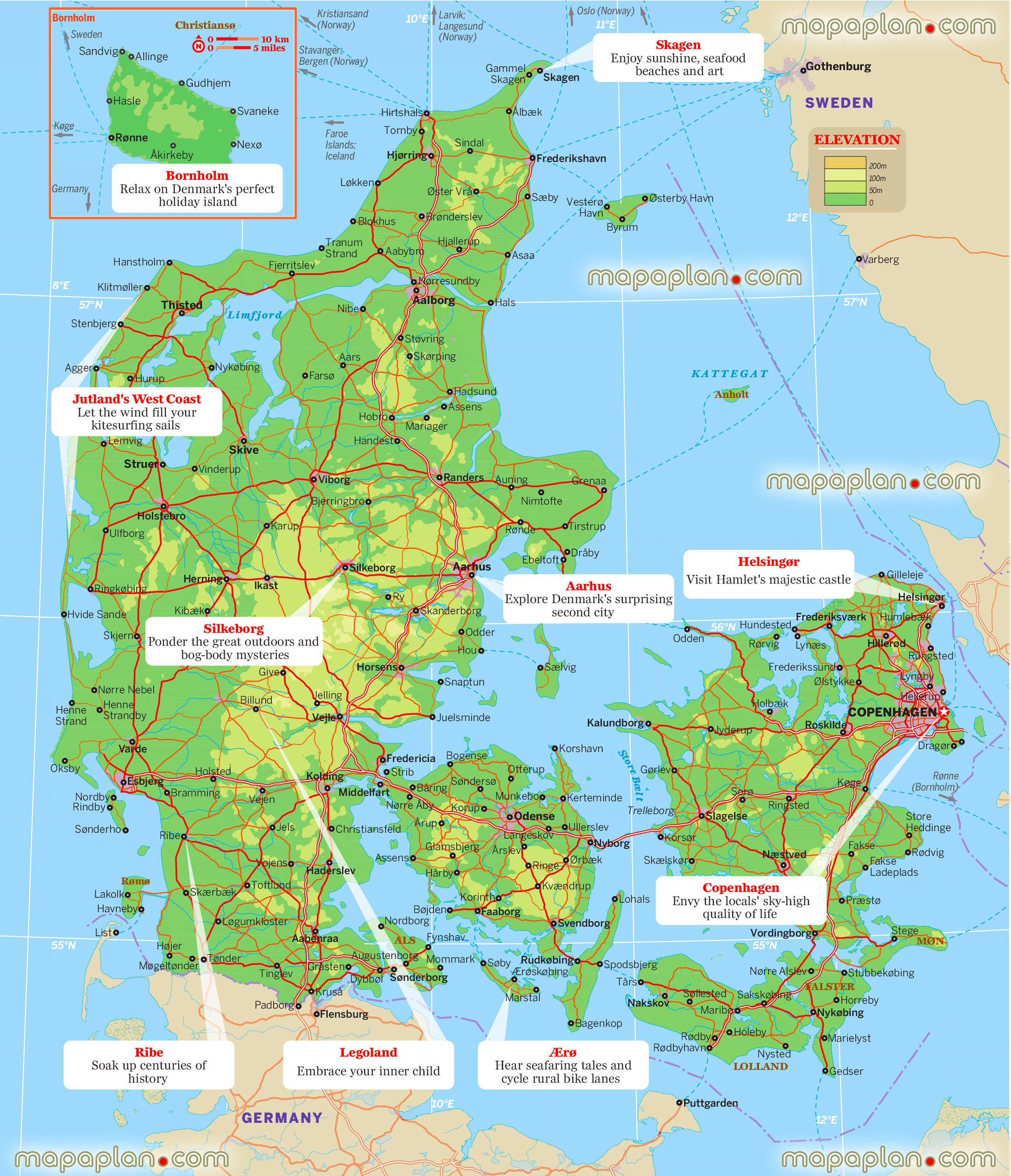 Copenhagen location denmark europe places worth visiting denmarks Copenhagen Top tourist attractions map