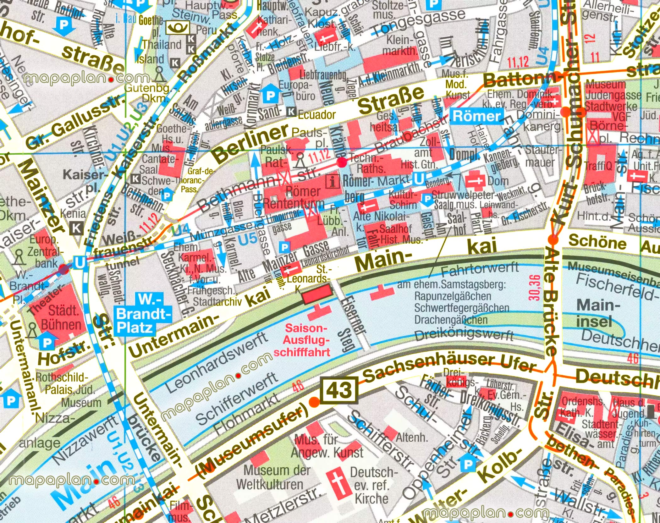 city stadtplan karte Frankfurt germany road street names 1 day trip travel locations visit must see tourist attractions famous destinations must do spots landmark destinations download free virtual explorer plan interesting sites hot spotsworth visitings Frankfurt Top tourist attractions map