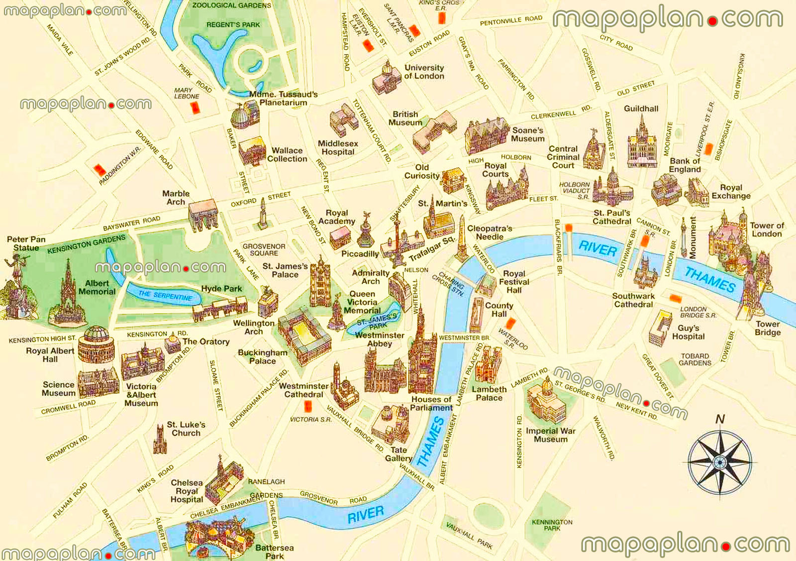 map top 10 must see historical places central London locations other major landmarks most popular sites famous old destinations best free museums must do spotss London Top tourist attractions map