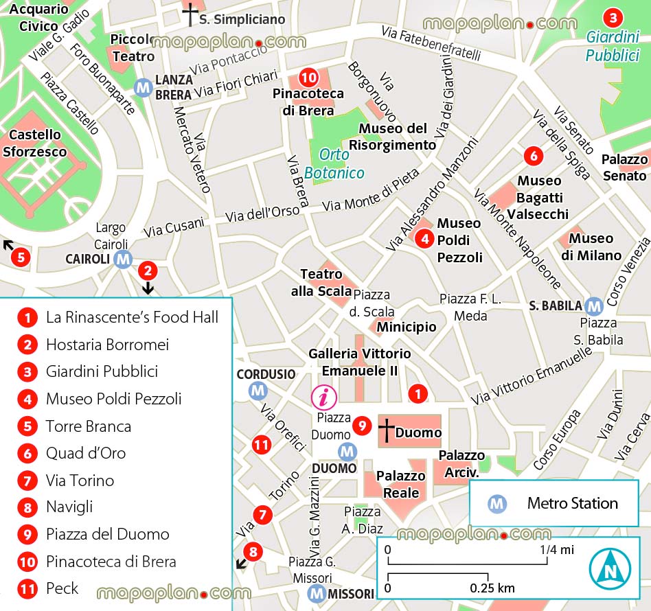 Milan virtual interactive 3d aerial graphical satellite view orientation navigation top tourist attractions visits Milan Top tourist attractions map