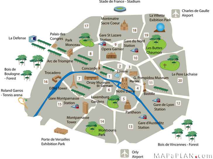 Paris top tourist attractions map Fun locations to go with kids children