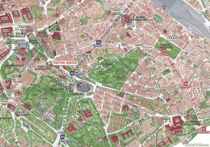 Rome Maps Top Tourist Attractions Free Printable City Street Map