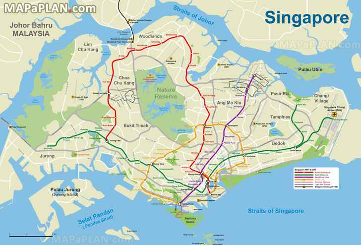 Metro Subway Underground Tube public transport train lines network geographic guide Singapore top tourist attractions map