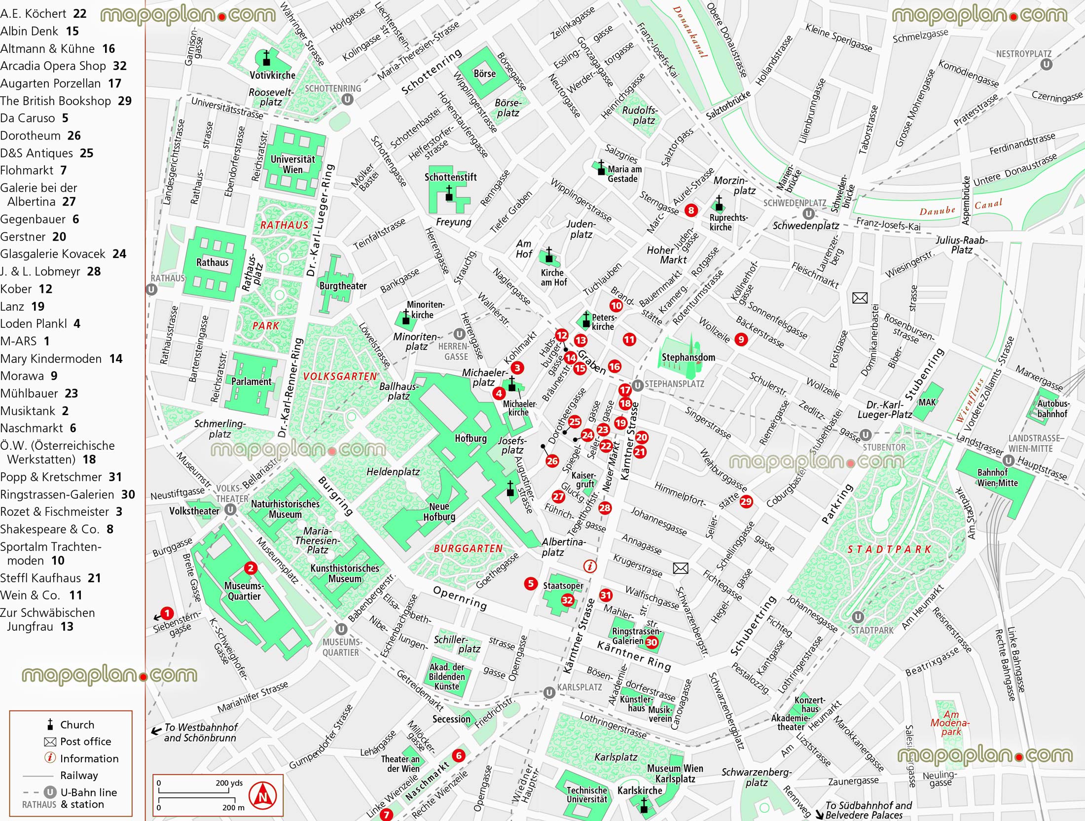 Vienna Map Vienna Favourite Shopping Destinations Itinerary Planner With Navigation Guide Map