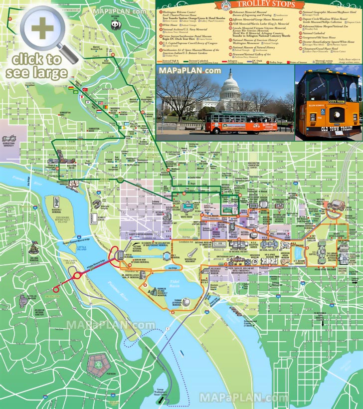 Washington Dc Maps Top Tourist Attractions Free Printable