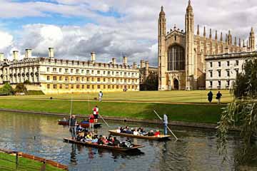 cambridge england city top tourist attractions printable street plan