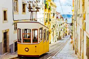 lisbon portugal city top tourist attractions printable street plan thumbnail