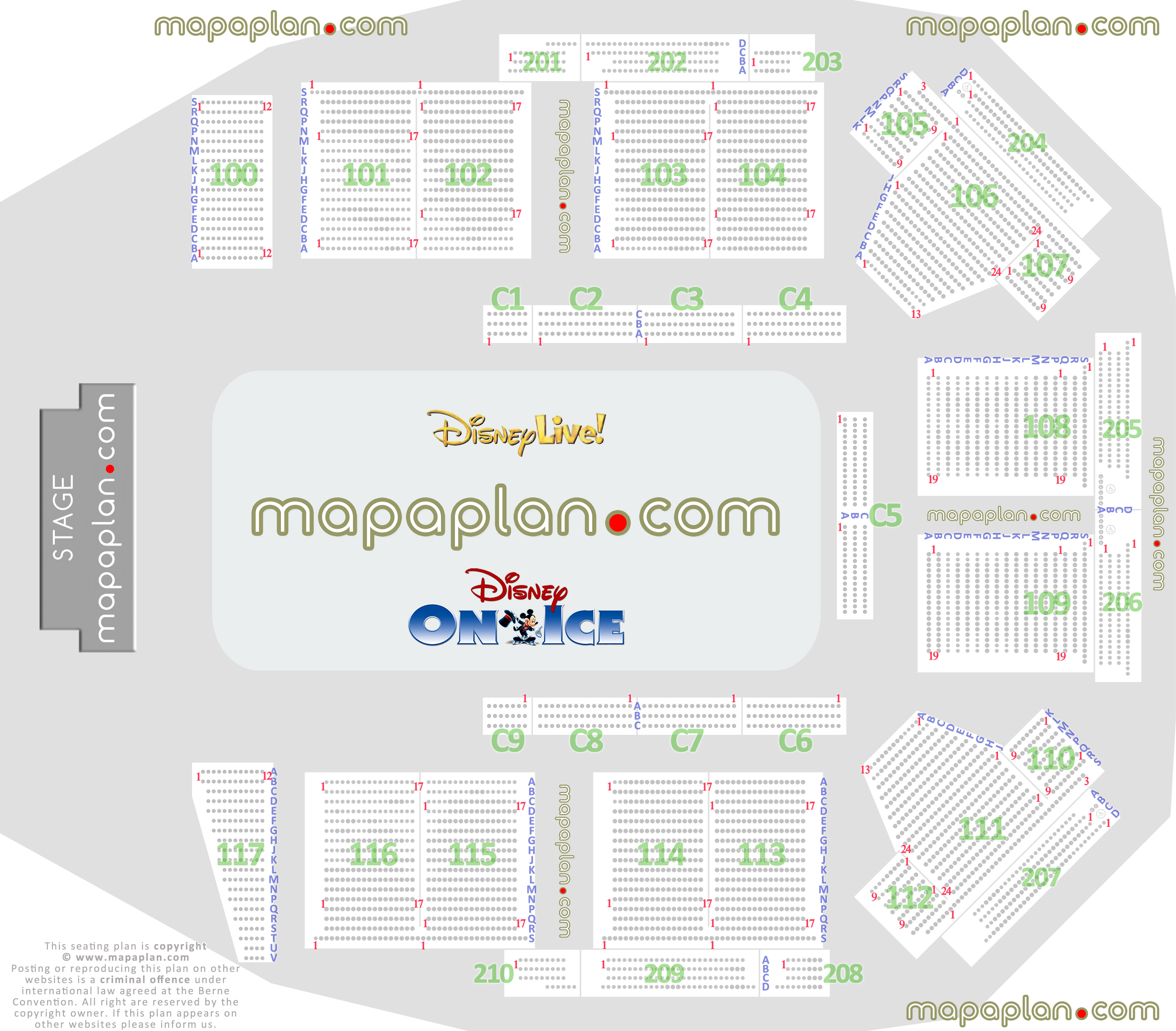 Aberdeen P&J Live The Event Complex Aberdeen TECA seating plan disney ice virtual floor sections best seat finder tool precise detailed seat row numbering location data virtual interactive map