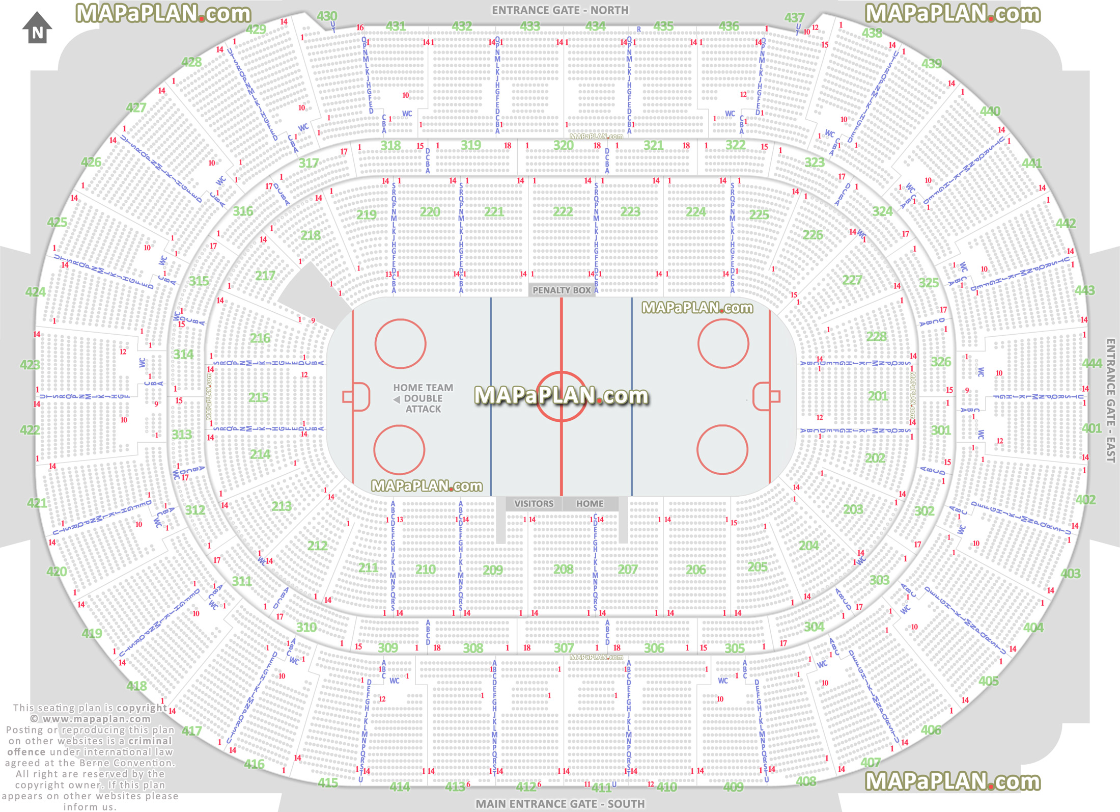 anaheim ducks new nhl stadium ice hockey rink individual find my seat locator penalty box home bench visitors double attack glass rinkside terrace value east west Anaheim Honda Center seating chart
