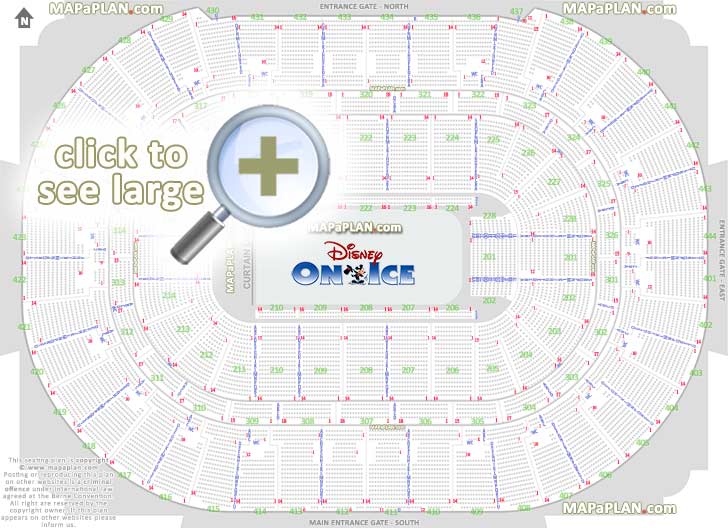 disney ice show arrangement review diagram los angeles california ca arrowhead pond Anaheim Honda Center seating chart