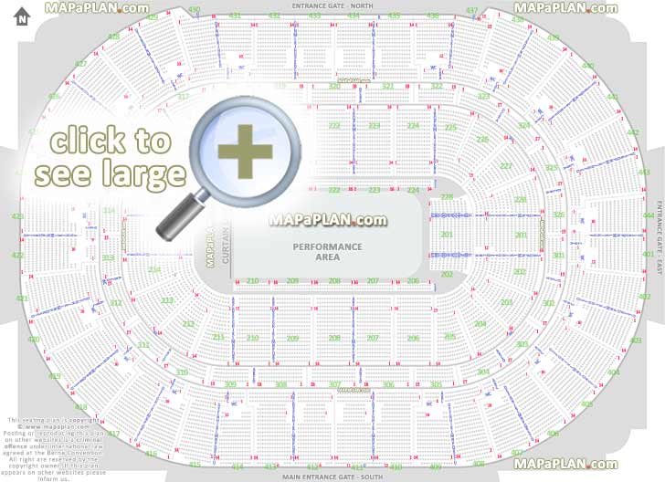 performance area shows cirque soleil circus theater monster truck jam walking dinosaurs nitro arenacross professional bull riders image how many seats row Anaheim Honda Center seating chart