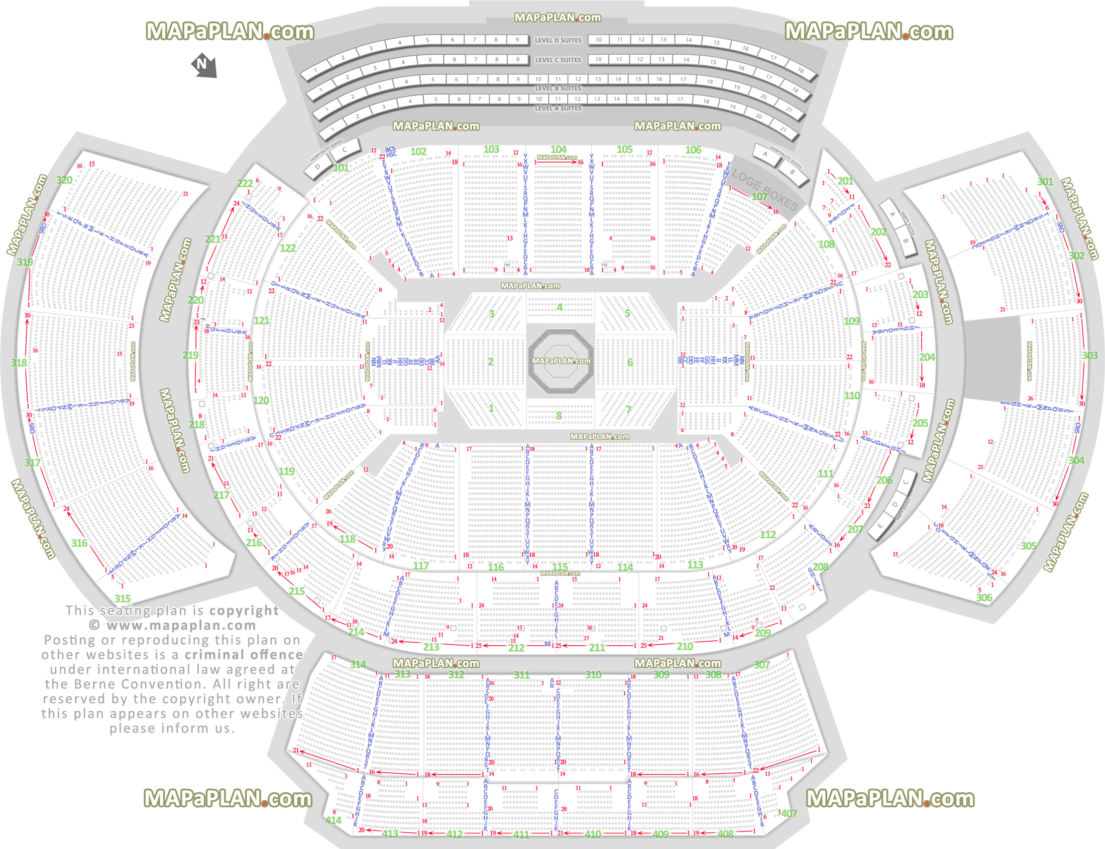 ufc mma fights fully seated setup chart viewer printable bowl seat numbering premium luxury executive vip suites State Farm Arena center stadium information guide Atlanta State Farm Arena seating chart