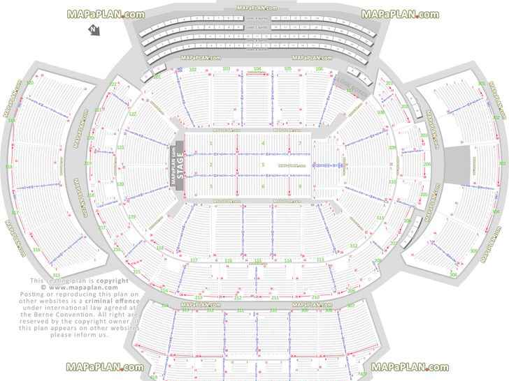 detailed seat row numbers end stage full concert sections floor plan arena lower upper level layout Atlanta State Farm Arena seating chart