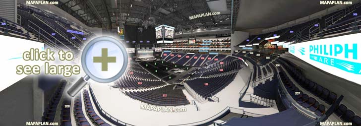 view section 306 row c seat 8 virtual interactive 3d behind stage interior tour inside picture general admission ga Atlanta Philips Arena seating chart